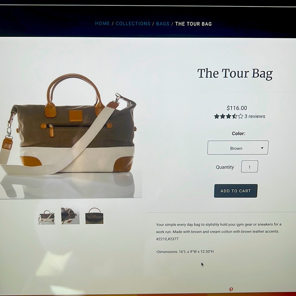 Brouk & Co.  New.  The Tour Bag
